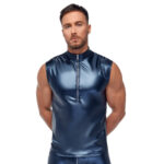 NEK Blauwe shirt Metallic Matte Look voorkant - 2161680