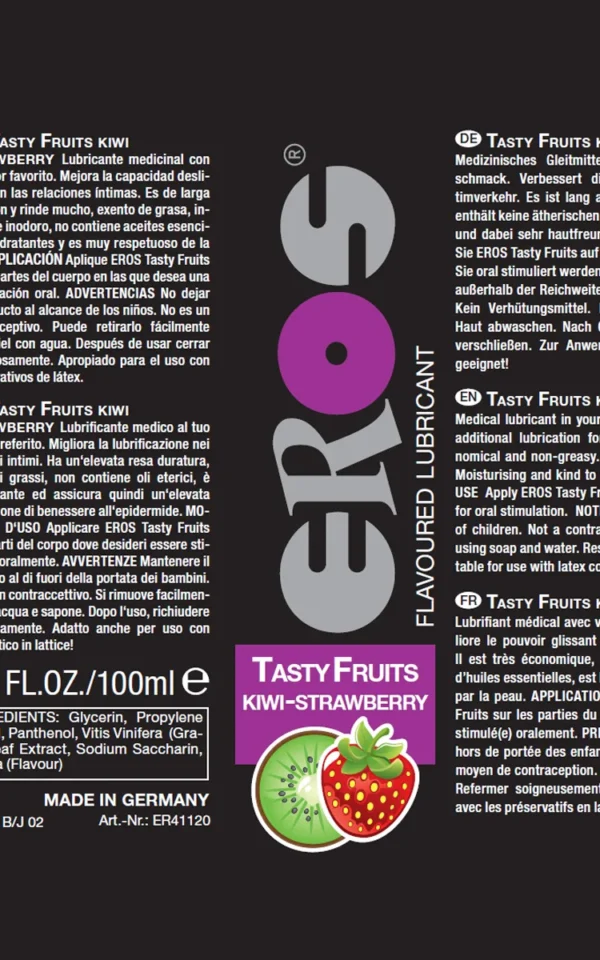 EROS Tasty Fruits - Kiwi/Strawberry 100ml koop je bij Speelgoed voor Volwassenen