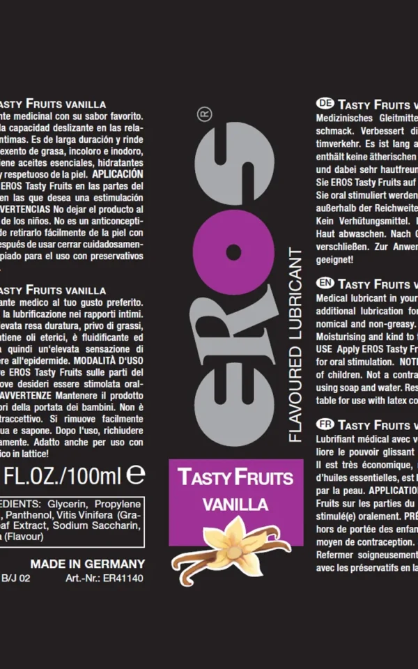 EROS Tasty Fruits - Vanilla 100ml koop je bij Speelgoed voor Volwassenen