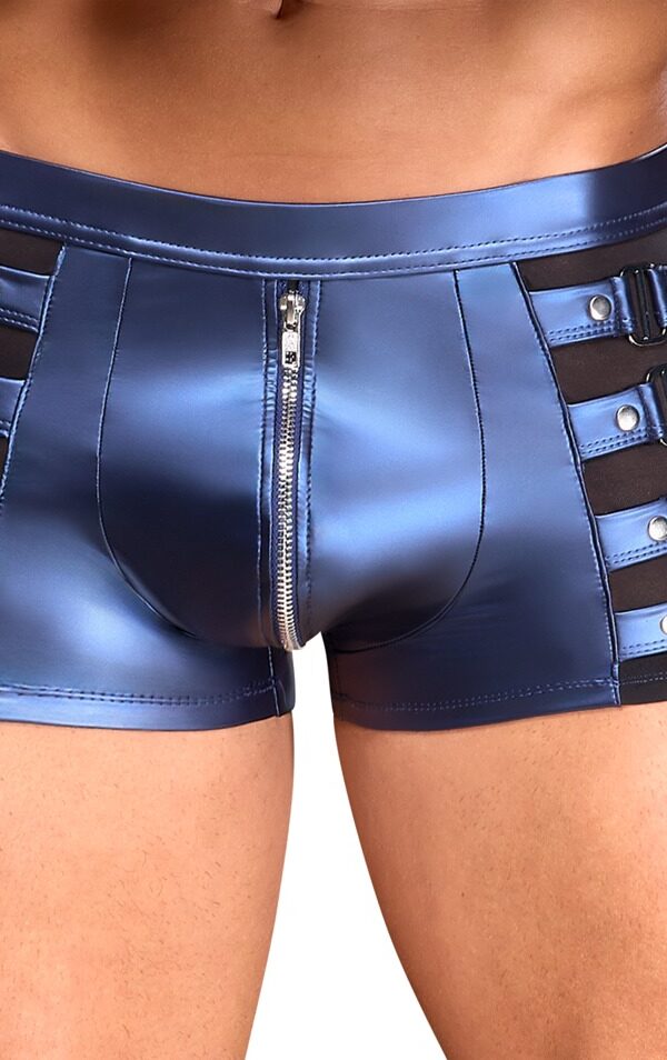 NEK Boxer Metallic Blauw met Bandjes en Studs. Merk: NEK