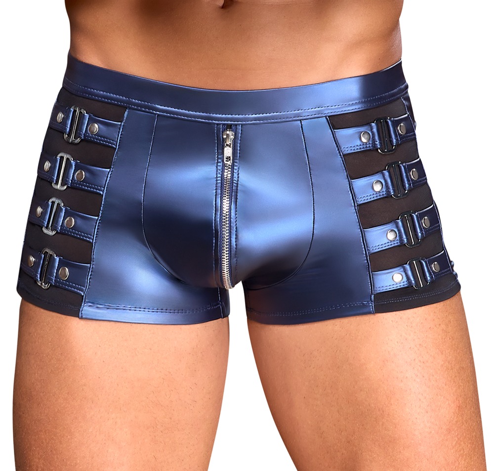 NEK Boxer Metallic Blauw met Bandjes en Studs. Merk: NEK