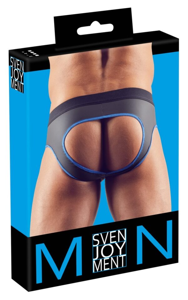 Jockstrap Evert met blauwe accenten verpakking