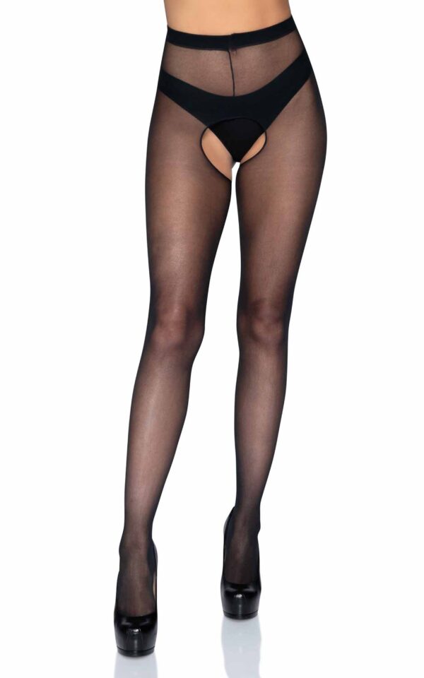 Leg Avenue Plus Size Kruisloze Nylon Panty. Merk: Leg Avenue